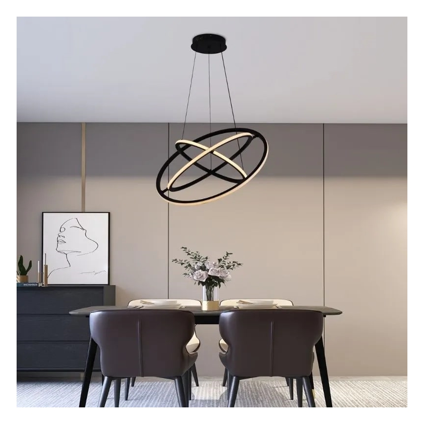 Suspension filaire à intensité variable LED/105W/230V 3000-6500K d. 60 cm + Télécommande