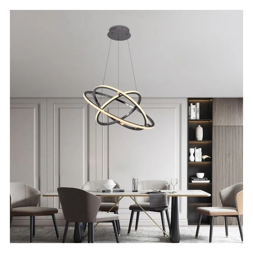 Suspension filaire à intensité variable LED/105W/230V 3000-6500K d. 60 cm + Télécommande