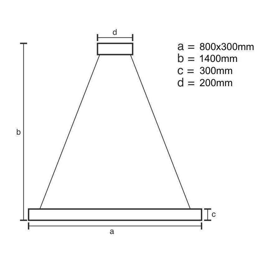 Suspension filaire à intensité variable LED/110W/230V 3000-6500K doré + télécommande