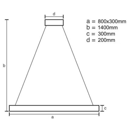 Suspension filaire à intensité variable LED/110W/230V 3000-6500K doré + télécommande