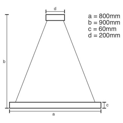 Suspension filaire à intensité variable LED/110W/230V 3000-6500K + télécommande