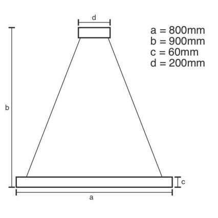 Suspension filaire à intensité variable LED/110W/230V 3000-6500K + télécommande