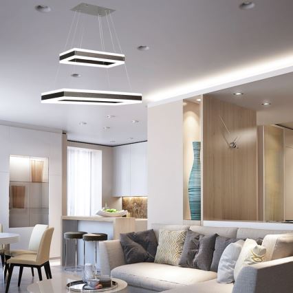 Suspension filaire à intensité variable LED/113W/230V 3000K marron