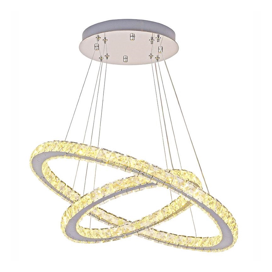 Suspension filaire à intensité variable LED/115W/230V 3000-6500K argent + Télécommande