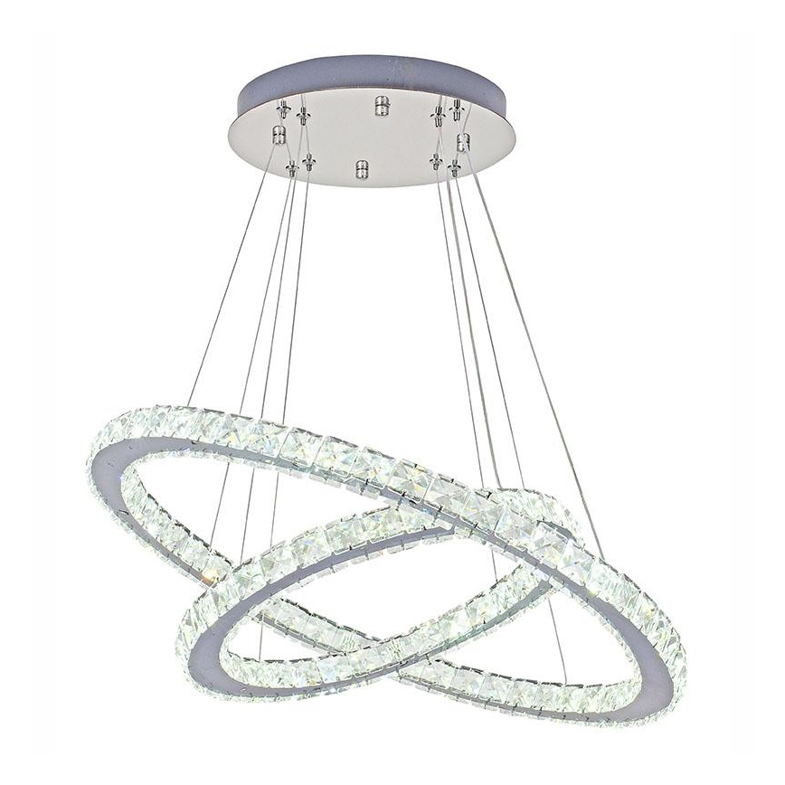 Suspension filaire à intensité variable LED/115W/230V 3000-6500K argent + Télécommande