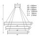 Suspension filaire à intensité variable LED/115W/230V 3000-6500K chrome/doré + Télécommande