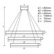 Suspension filaire à intensité variable LED/115W/230V 3000-6500K chrome + télécommande