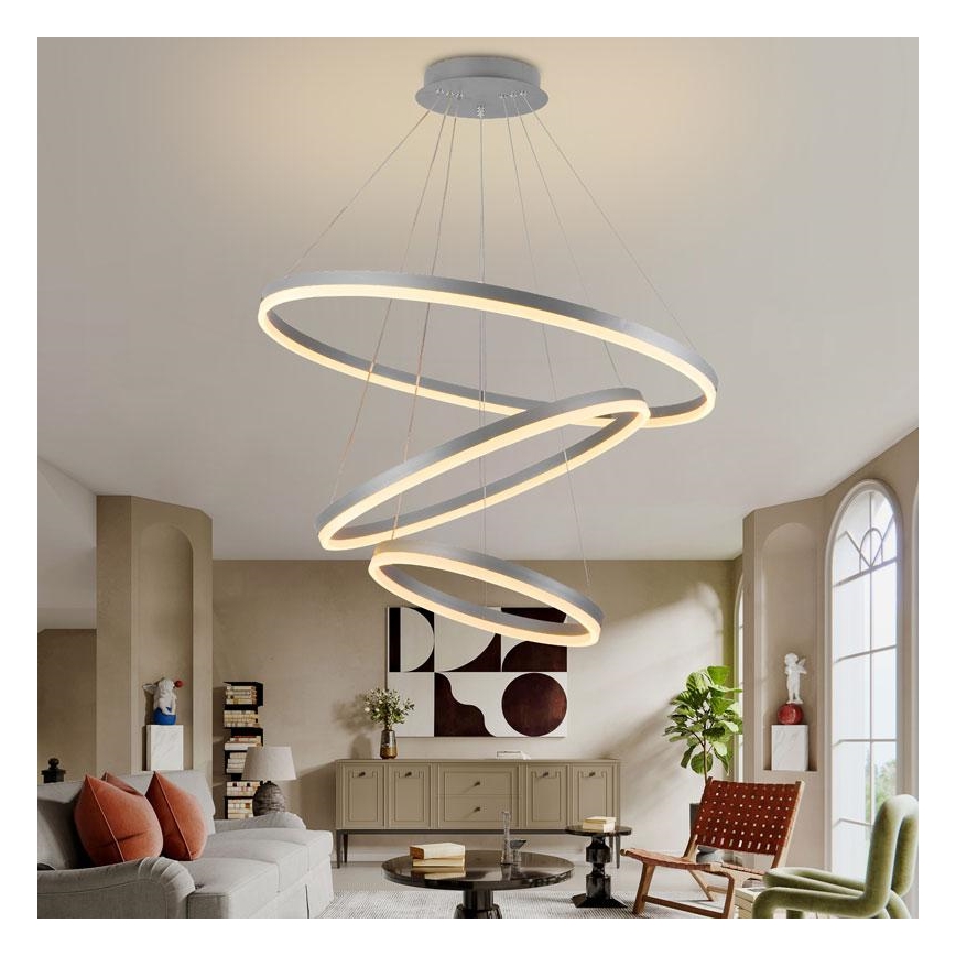Suspension filaire à intensité variable LED/125W/230V 3000-6500K + télécommande