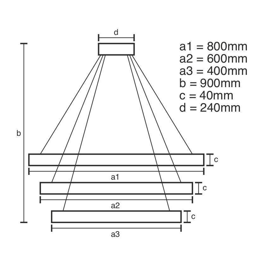 Suspension filaire à intensité variable LED/125W/230V 3000-6500K + télécommande