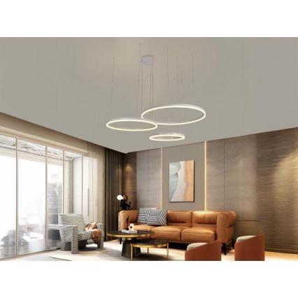 Suspension filaire à intensité variable LED/125W/230V 3000-6500K + Télécommande