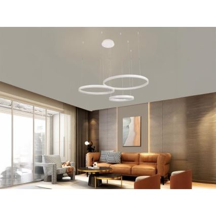 Suspension filaire à intensité variable LED/125W/230V 3000-6500K + Télécommande