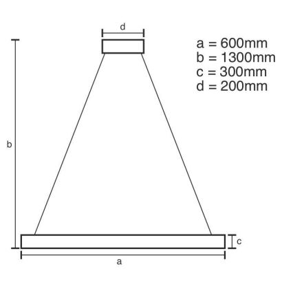 Suspension filaire à intensité variable LED/130W/230V 3000-6500K doré + télécommande