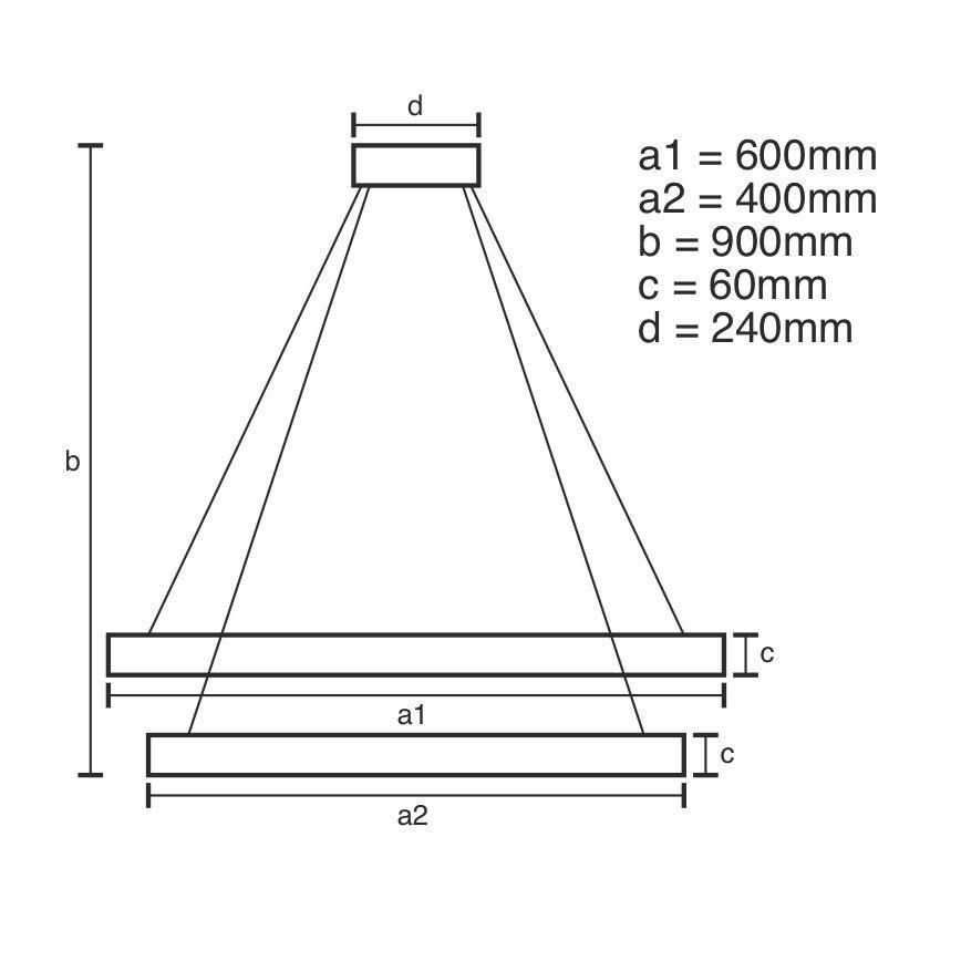 Suspension filaire à intensité variable LED/135W/230V 3000-6500K + télécommande