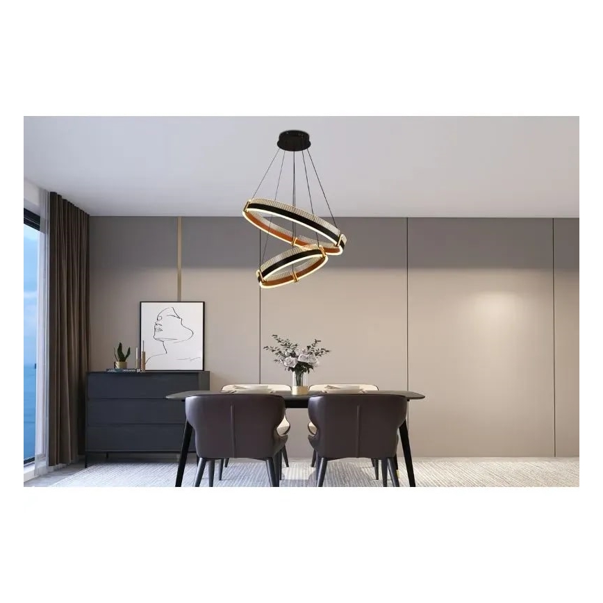 Suspension filaire à intensité variable LED/140W/230V 3000-6500K + télécommande