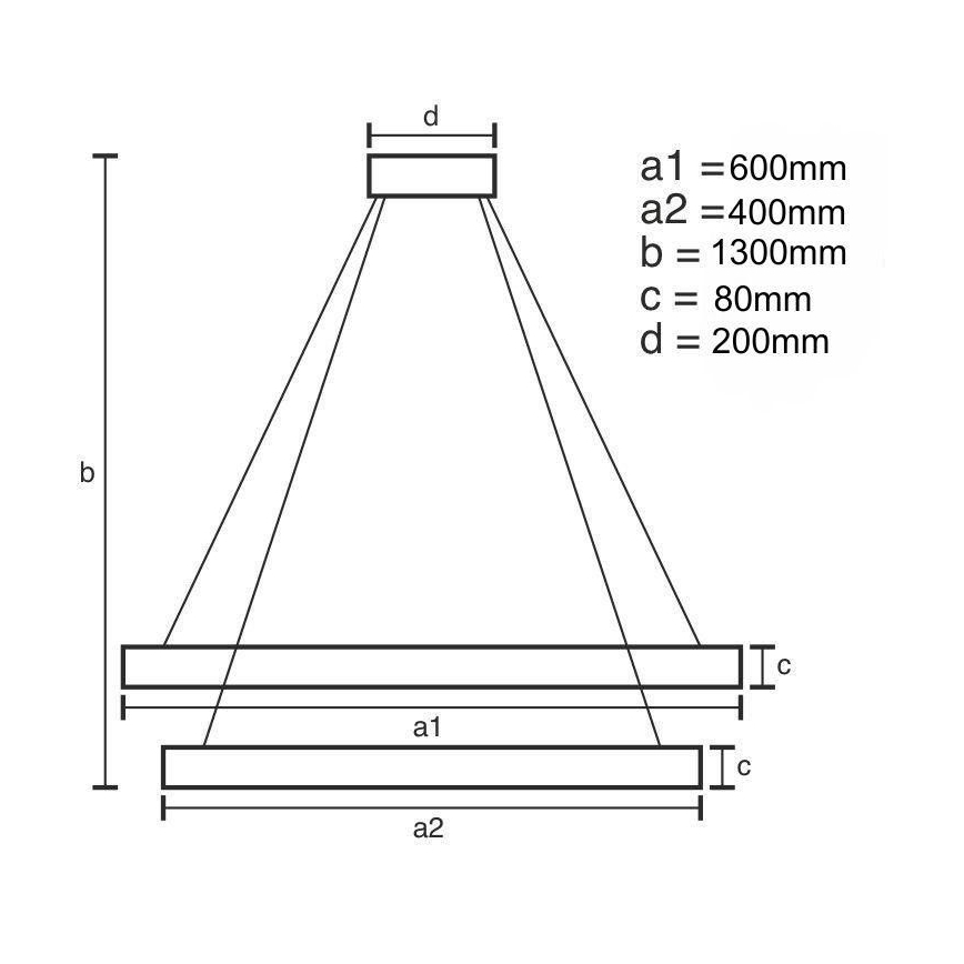 Suspension filaire à intensité variable LED/140W/230V 3000-6500K + télécommande