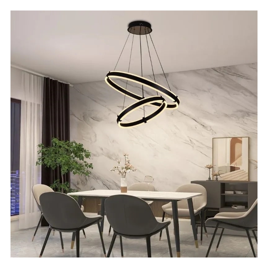Suspension filaire à intensité variable LED/140W/230V 3000-6500K + télécommande