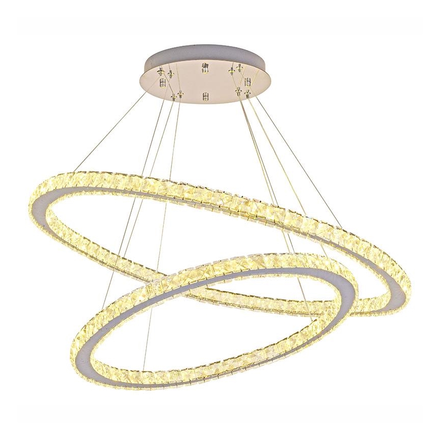 Suspension filaire à intensité variable LED/160W/230V 3000-6500K argent + Télécommande
