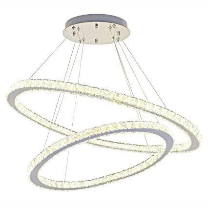 Suspension filaire à intensité variable LED/160W/230V 3000-6500K argent + Télécommande