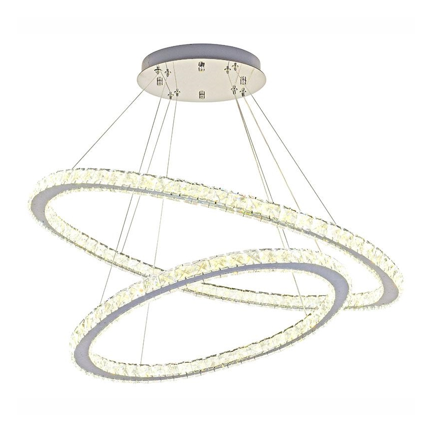 Suspension filaire à intensité variable LED/160W/230V 3000-6500K argent + Télécommande