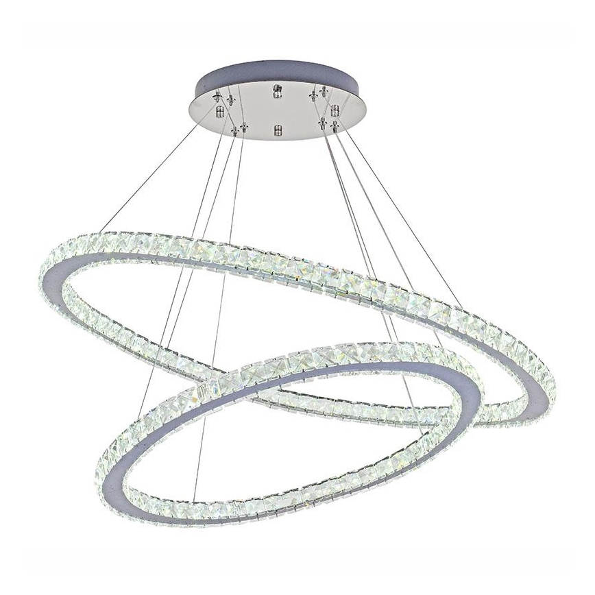 Suspension filaire à intensité variable LED/160W/230V 3000-6500K argent + Télécommande
