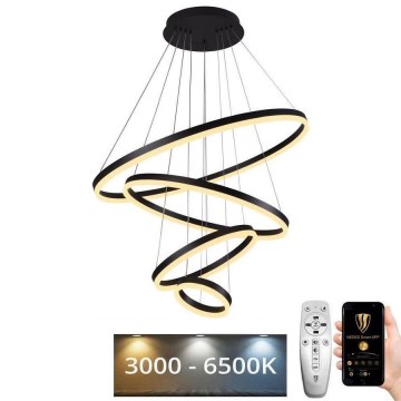 Suspension filaire à intensité variable LED/165W/230V 3000-6500K d. 80 cm + Télécommande
