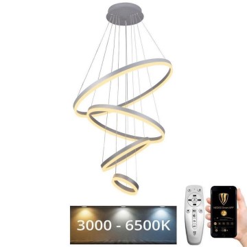 Suspension filaire à intensité variable LED/165W/230V 3000-6500K d. 80 cm + Télécommande