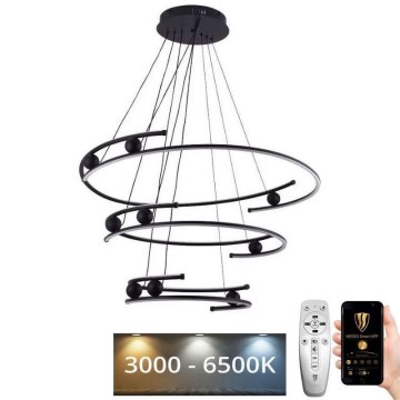 Suspension filaire à intensité variable LED/170W/230V 3000-6500K d. 80 cm + Télécommande