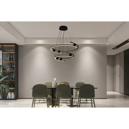 Suspension filaire à intensité variable LED/170W/230V 3000-6500K d. 80 cm + Télécommande