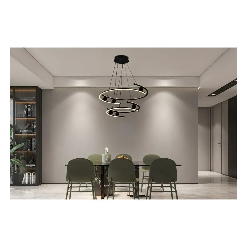 Suspension filaire à intensité variable LED/170W/230V 3000-6500K d. 80 cm + Télécommande