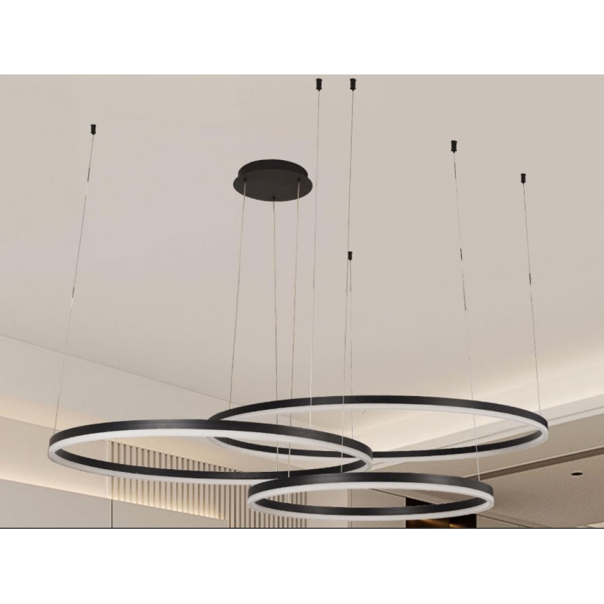 Suspension filaire à intensité variable LED/170W/230V 3000-6500K d. 100 cm + Télécommande