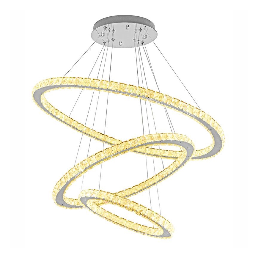 Suspension filaire à intensité variable LED/210W/230V 3000-6500K argent + Télécommande