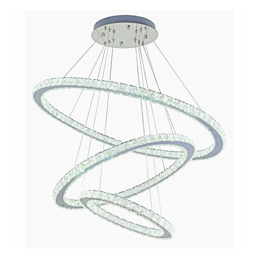 Suspension filaire à intensité variable LED/210W/230V 3000-6500K argent + Télécommande