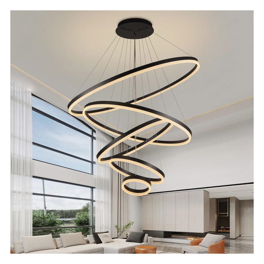 Suspension filaire à intensité variable LED/210W/230V 3000-6500K + télécommande