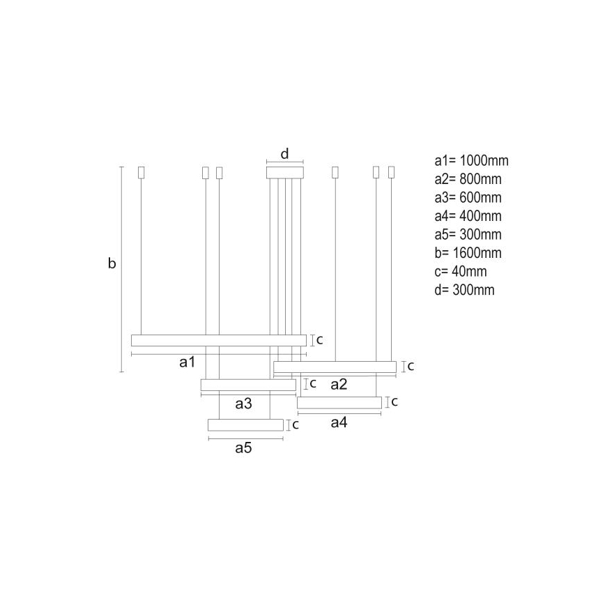 Suspension filaire à intensité variable LED/220W/230V 3000-6500K + Télécommande