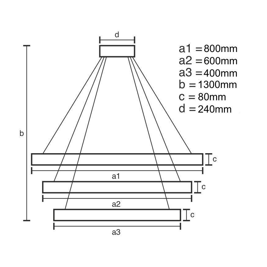 Suspension filaire à intensité variable LED/240W/230V 3000-6500K + télécommande