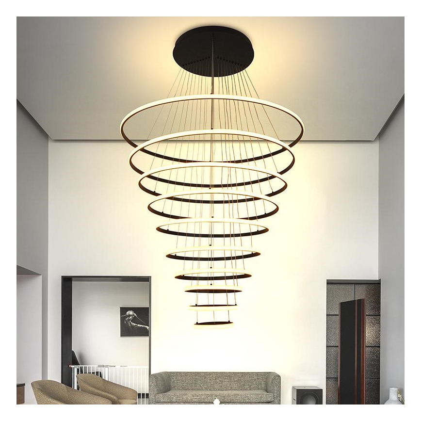 Suspension filaire à intensité variable LED/365W/230V 3000-6500K d. 100 cm + Télécommande