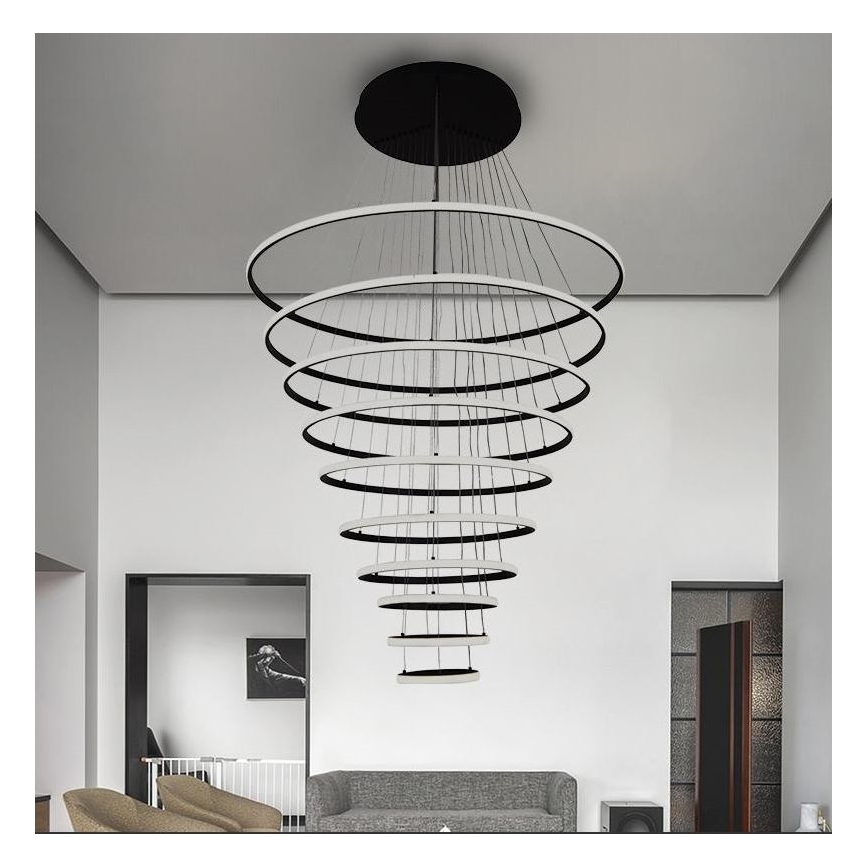 Suspension filaire à intensité variable LED/365W/230V 3000-6500K d. 100 cm + Télécommande