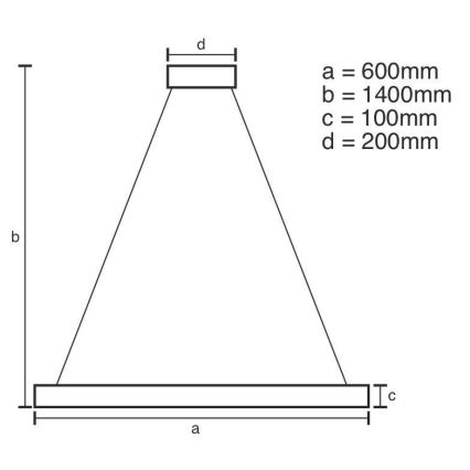 Suspension filaire à intensité variable LED/40W/230V 3000-6500K chrome/doré + Télécommande