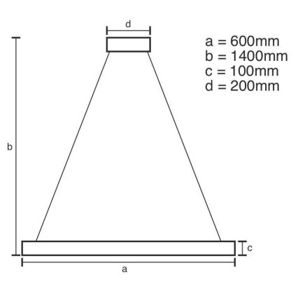 Suspension filaire à intensité variable LED/40W/230V 3000-6500K chrome + télécommande