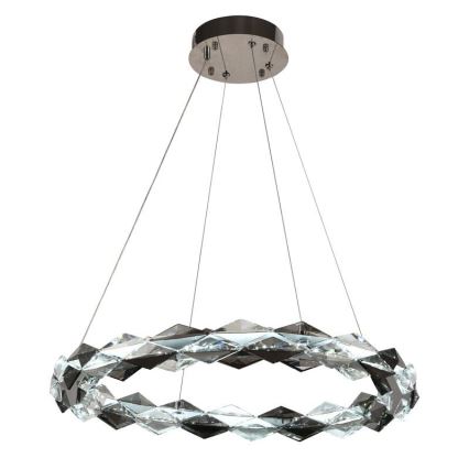 Suspension filaire en cristal à intensité variable LED/40W/230V 3000-6500K chrome brillant + télécommande