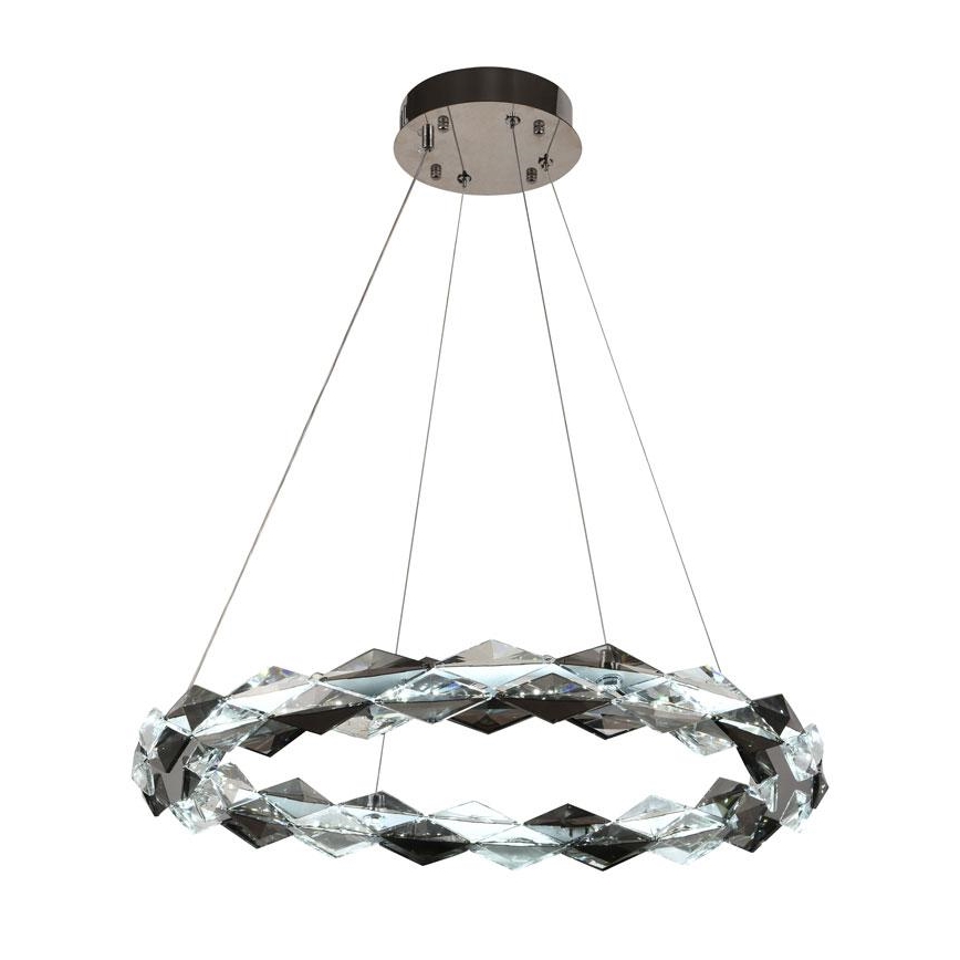 Suspension filaire en cristal à intensité variable LED/40W/230V 3000-6500K chrome brillant + télécommande