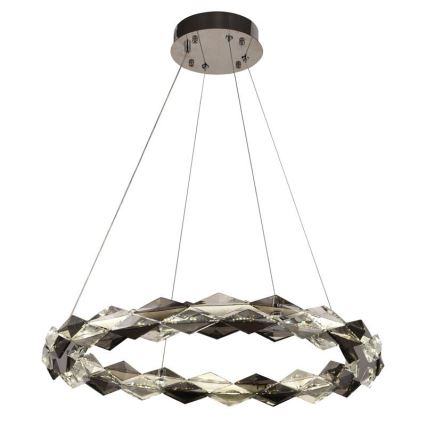 Suspension filaire en cristal à intensité variable LED/40W/230V 3000-6500K chrome brillant + télécommande