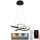 Suspension filaire à intensité variable LED/40W/230V 3000-6500K d. 48 cm noir + Télécommande