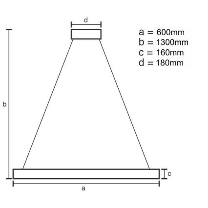 Suspension filaire à intensité variable LED/40W/230V 3000-6500K doré + télécommande