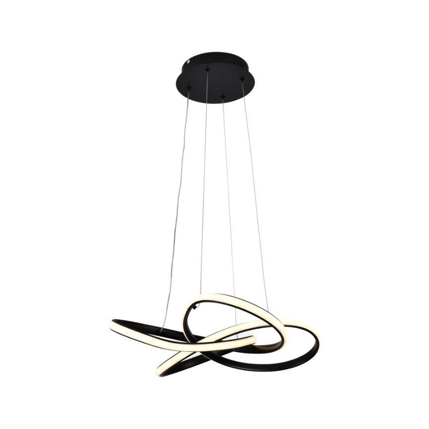 Suspension filaire à intensité variable LED/40W/230V 3000-6500K d. 48 cm noir + Télécommande