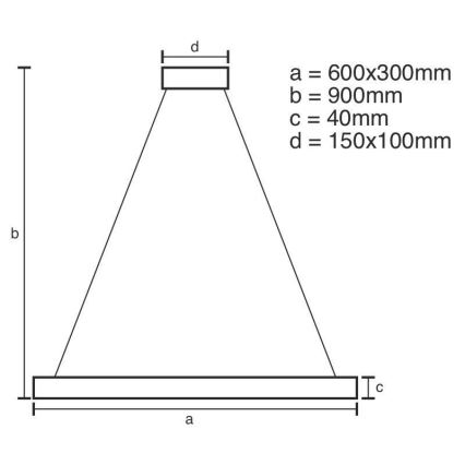 Suspension filaire à intensité variable LED/40W/230V 3000-6500K + télécommande