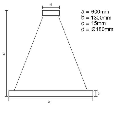 Suspension filaire à intensité variable LED/40W/230V 3000-6500K + télécommande