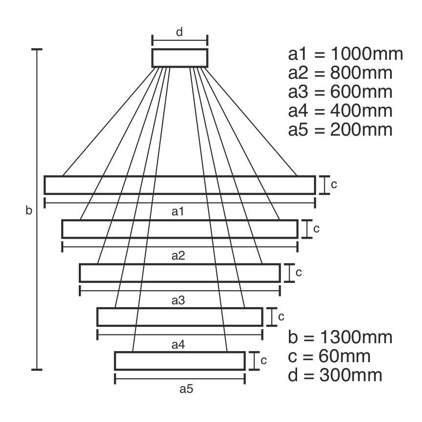 Suspension filaire à intensité variable LED/420W/230V 3000-6500K + télécommande