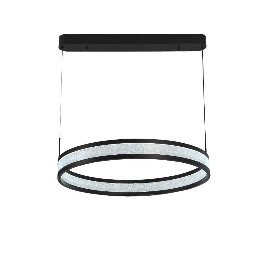 Suspension filaire à intensité variable LED/45W/230V 3000-6500K d. 60 cm noir + Télécommande