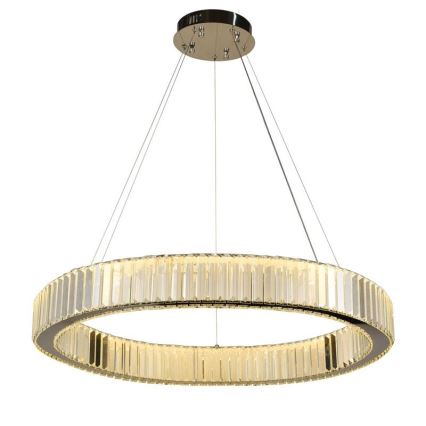 Suspension filaire en cristal à intensité variable LED/50W/230V 3000-6500K chrome brillant + télécommande